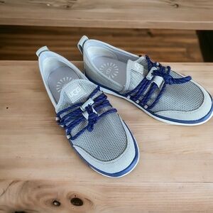 UGG Cambrian Sneaker Slip On Gray Blue Toggle Lace Boys Size 5
